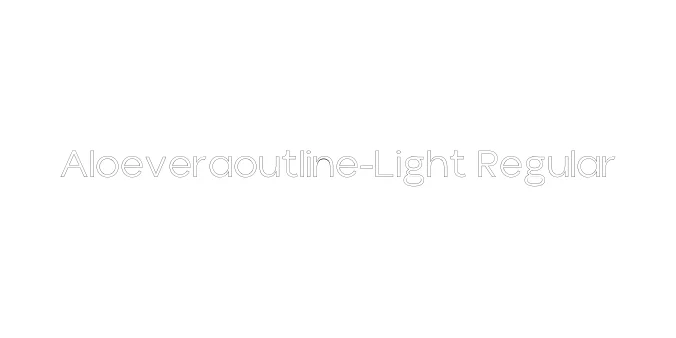 Aloeveraoutline-Light Regular Font Preview