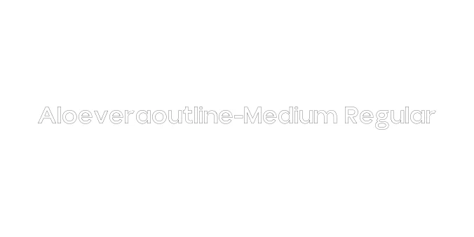 Aloeveraoutline-Medium Regular Font Preview