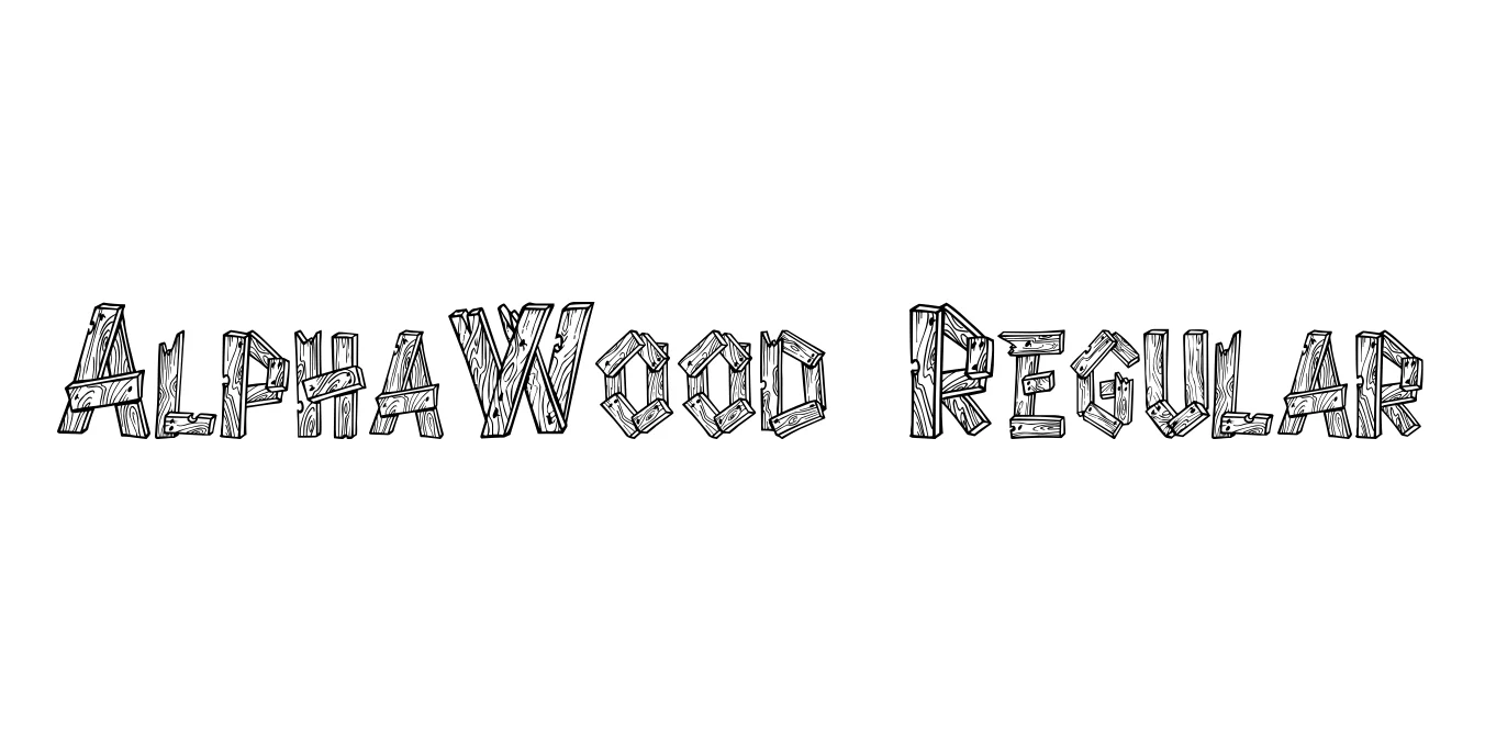 AlphaWood Regular Font Preview
