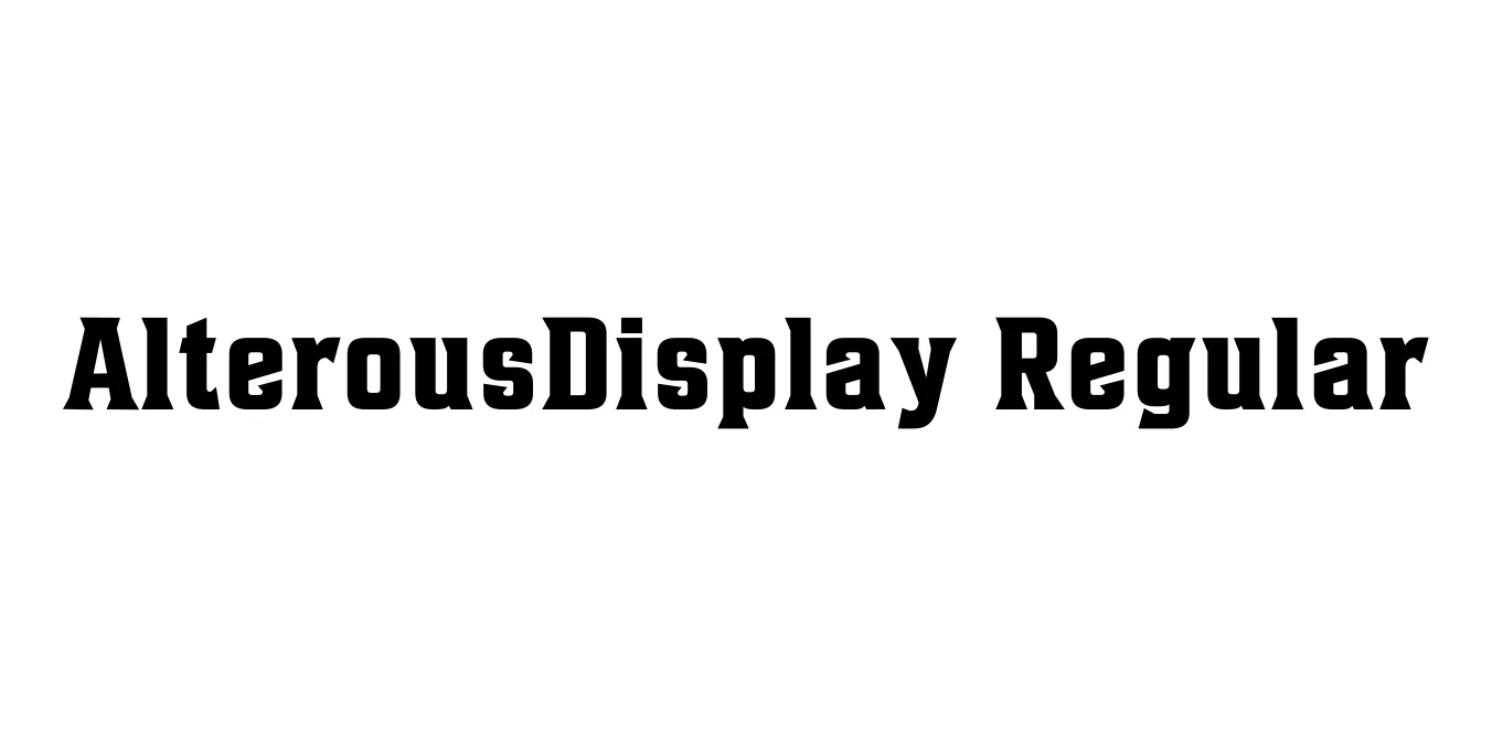 AlterousDisplay Regular Font Preview