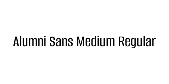 Alumni Sans Medium Regular Font Preview