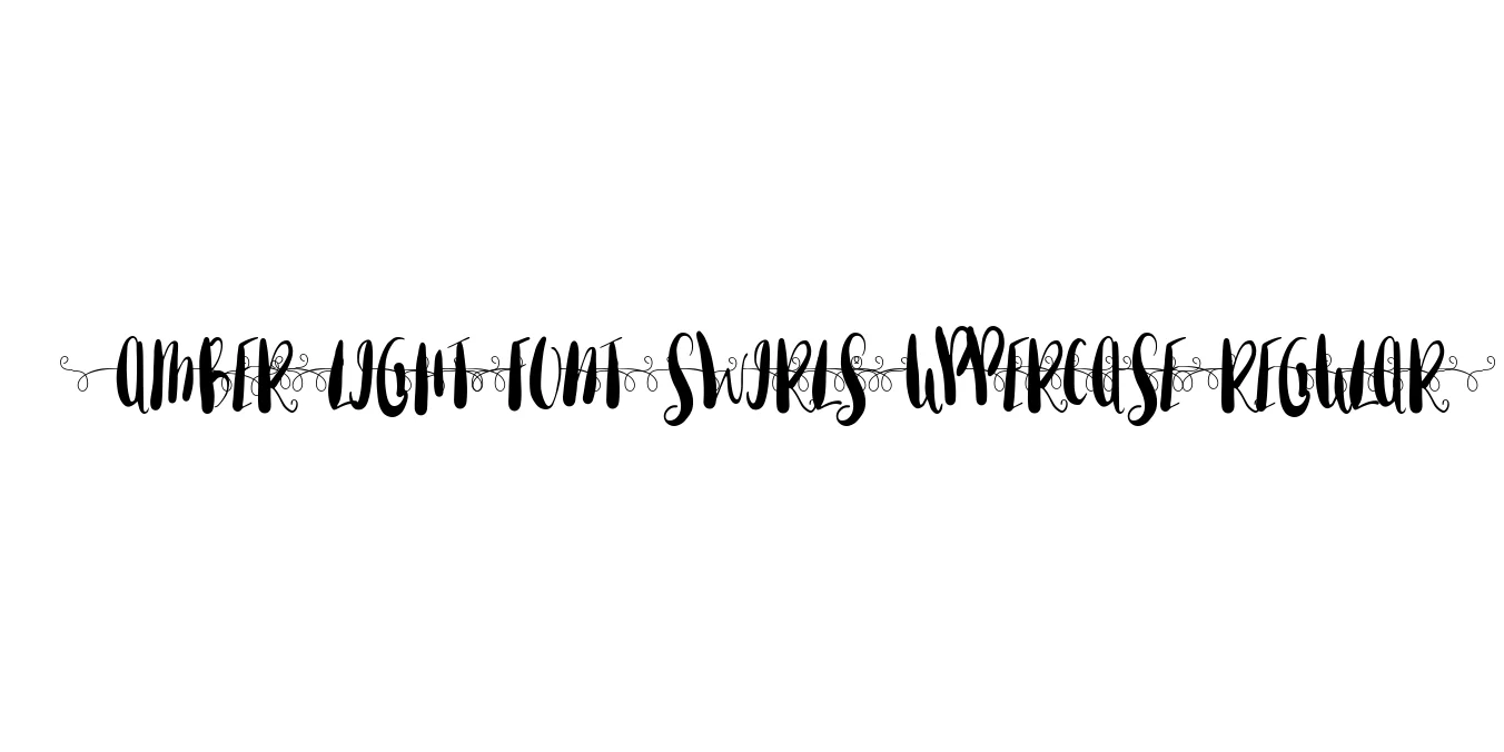 Amber Light Font swirls Uppercase Regular Font Preview