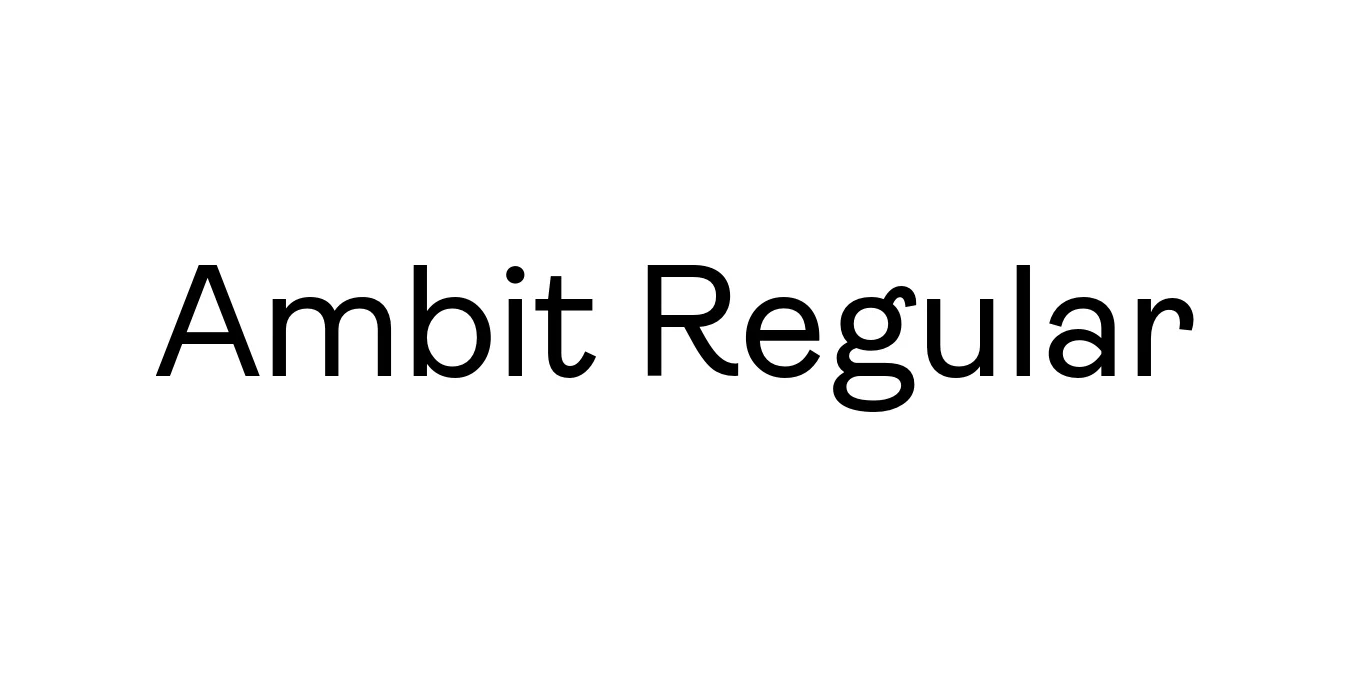 Ambit Regular Font Preview