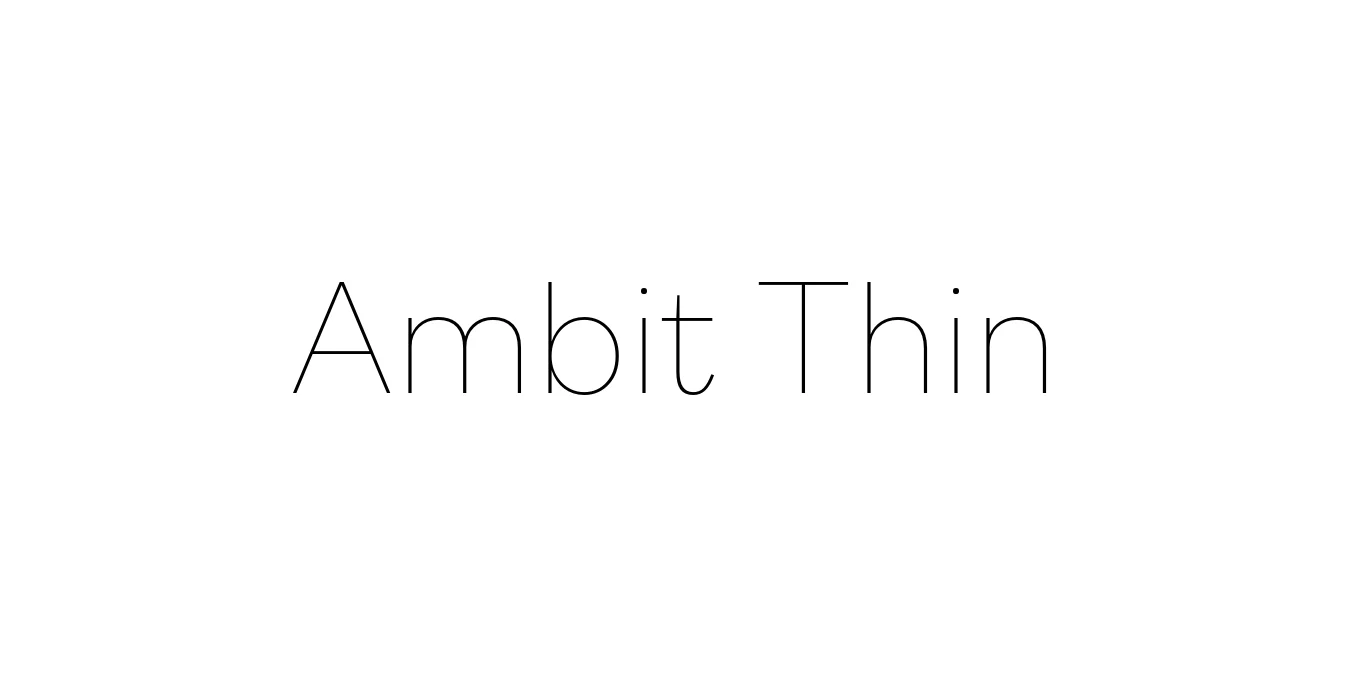 Ambit Thin Font Preview