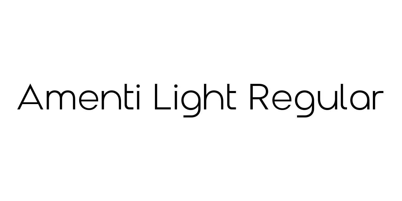 Amenti Light Regular Font Preview