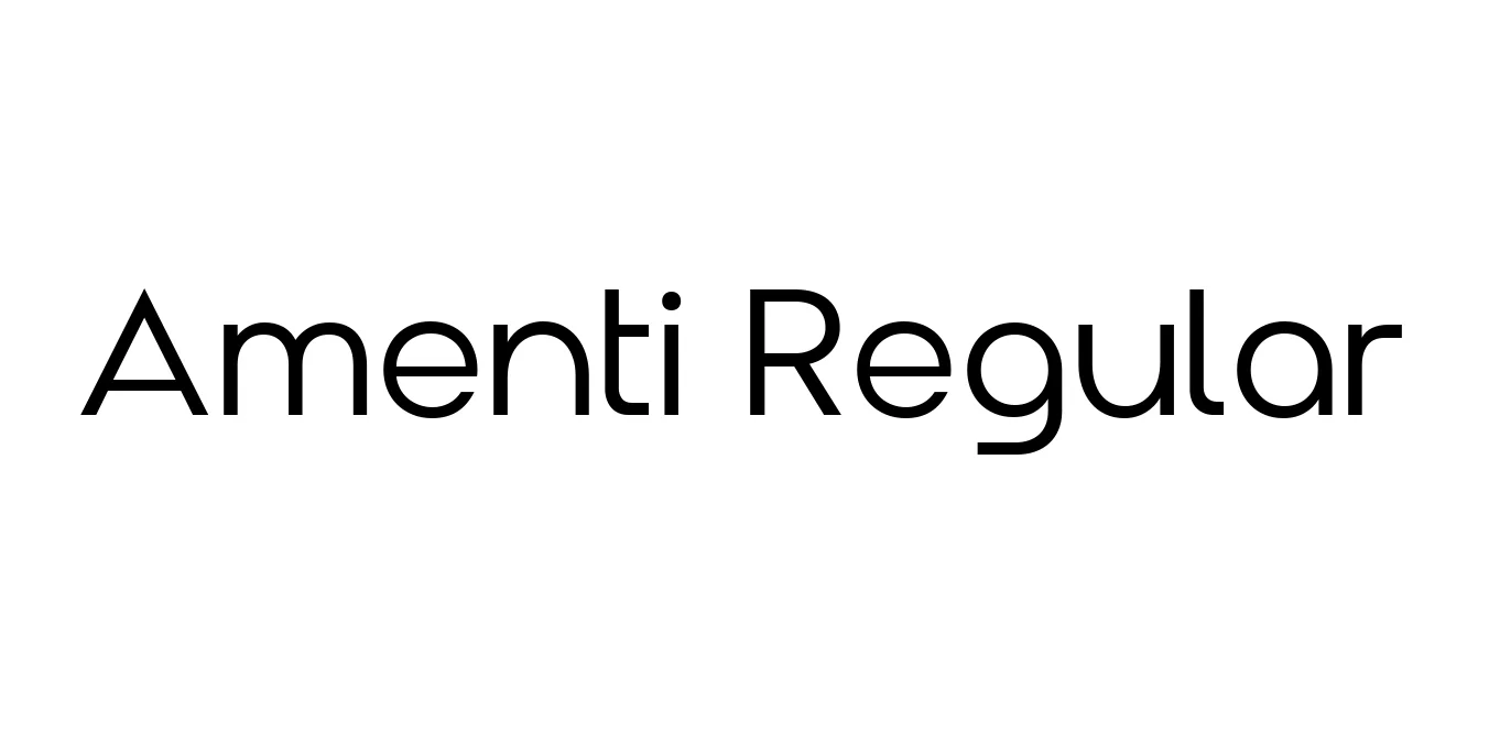 Amenti Regular Font Preview