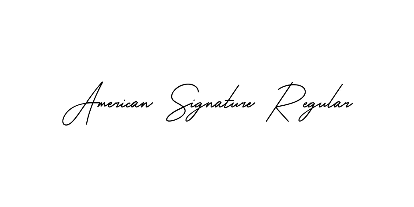 American Signature Regular Font Preview