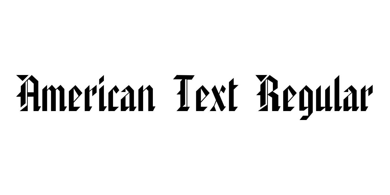 American Text Regular Font Preview