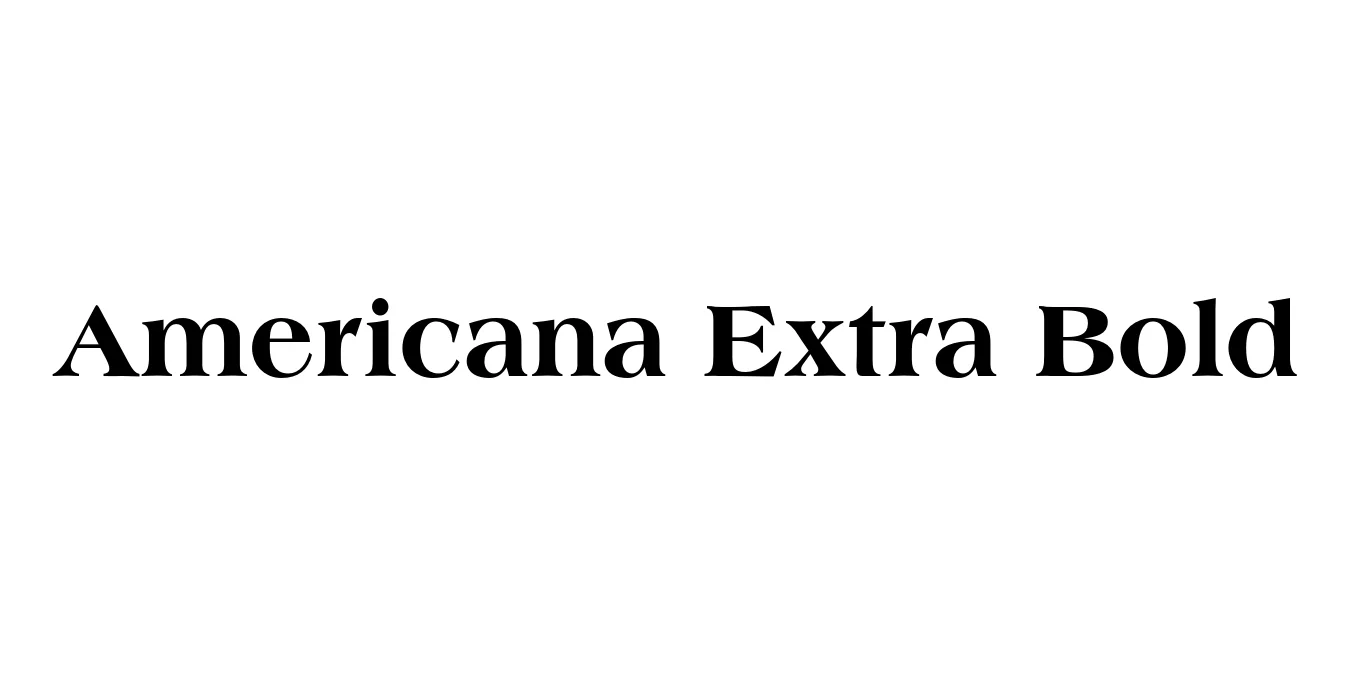 Americana Extra Bold Font Preview