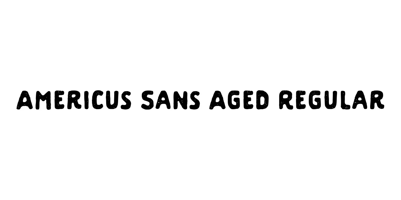 Americus Sans Aged Regular Font Preview