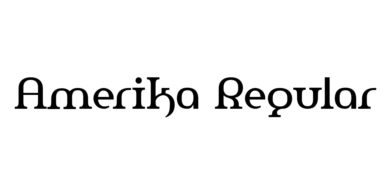 Amerika Regular Font Preview