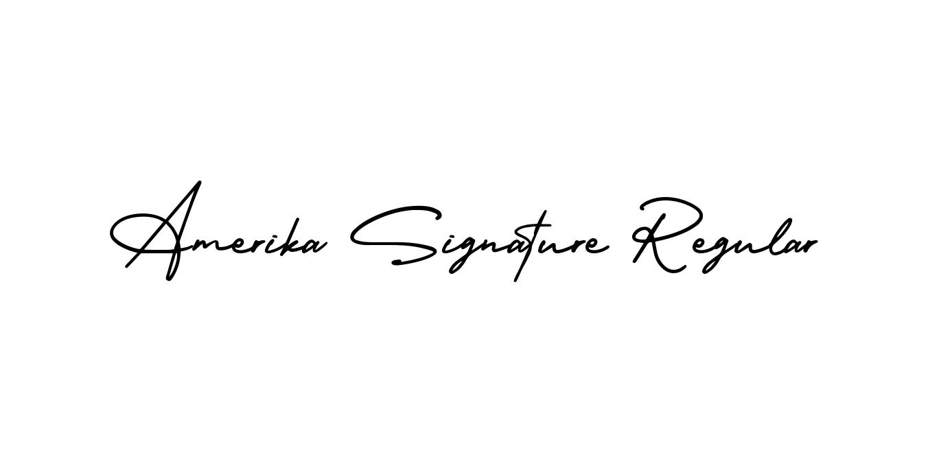 Amerika Signature Regular Font Preview