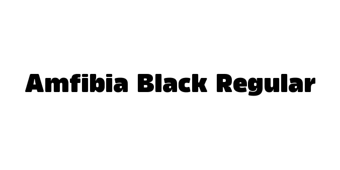 Amfibia Font Amfibia Black Regular Font Free Download - fontfreedownload.com