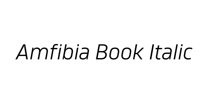 Amfibia Book Italic Font Preview