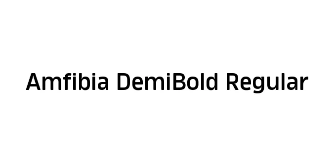Amfibia DemiBold Regular Font Preview