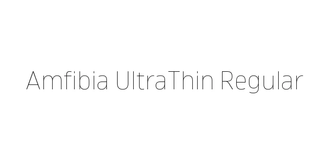 Amfibia UltraThin Regular Font Preview