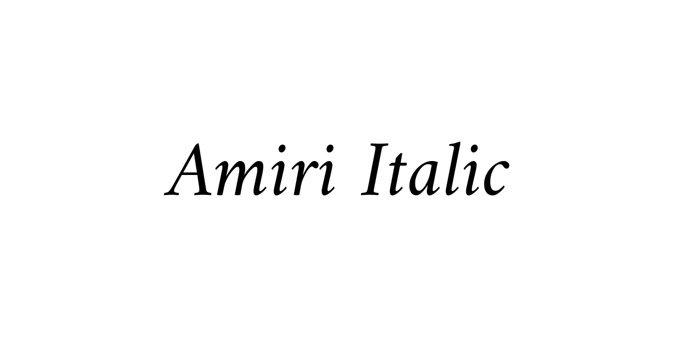 Amiri Italic Font Preview