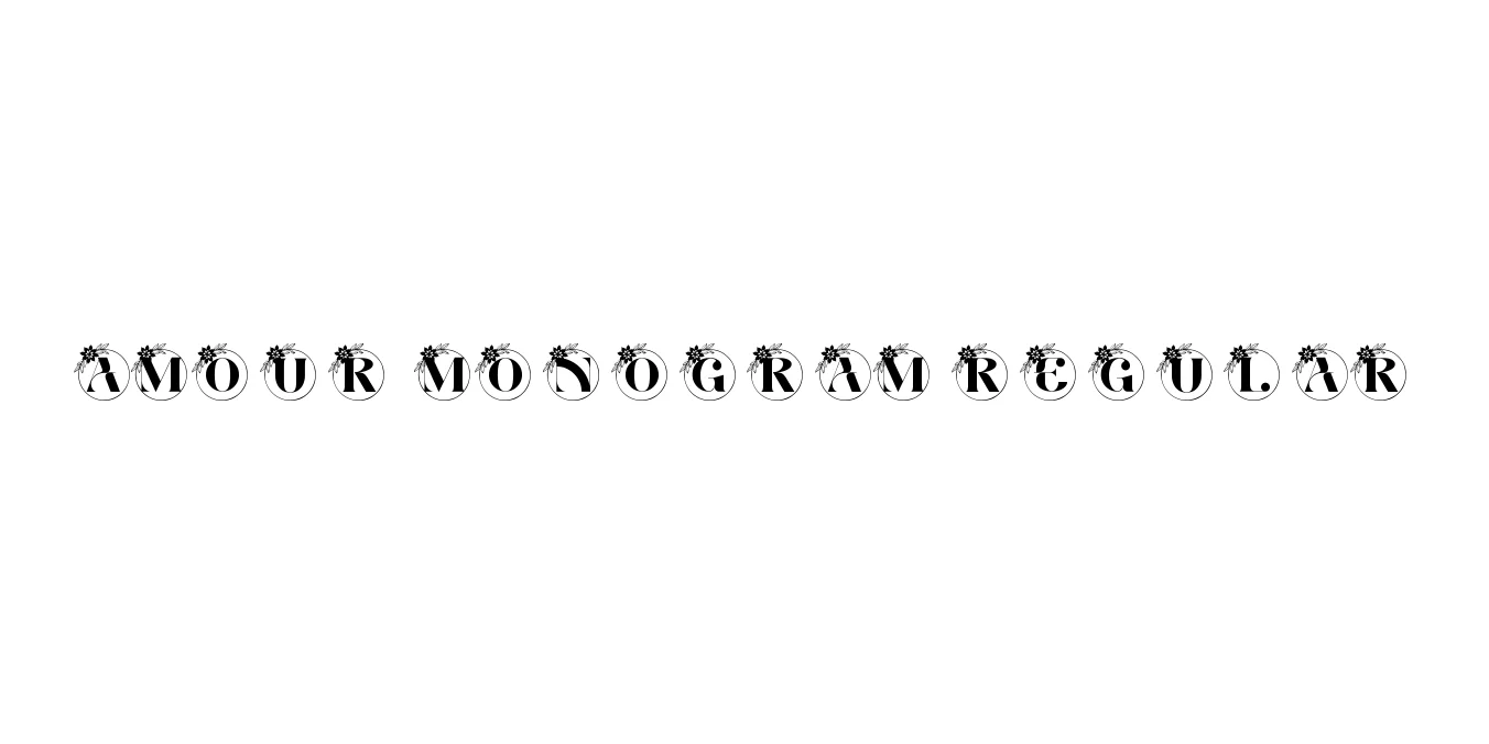 Amour Monogram Regular Font Preview