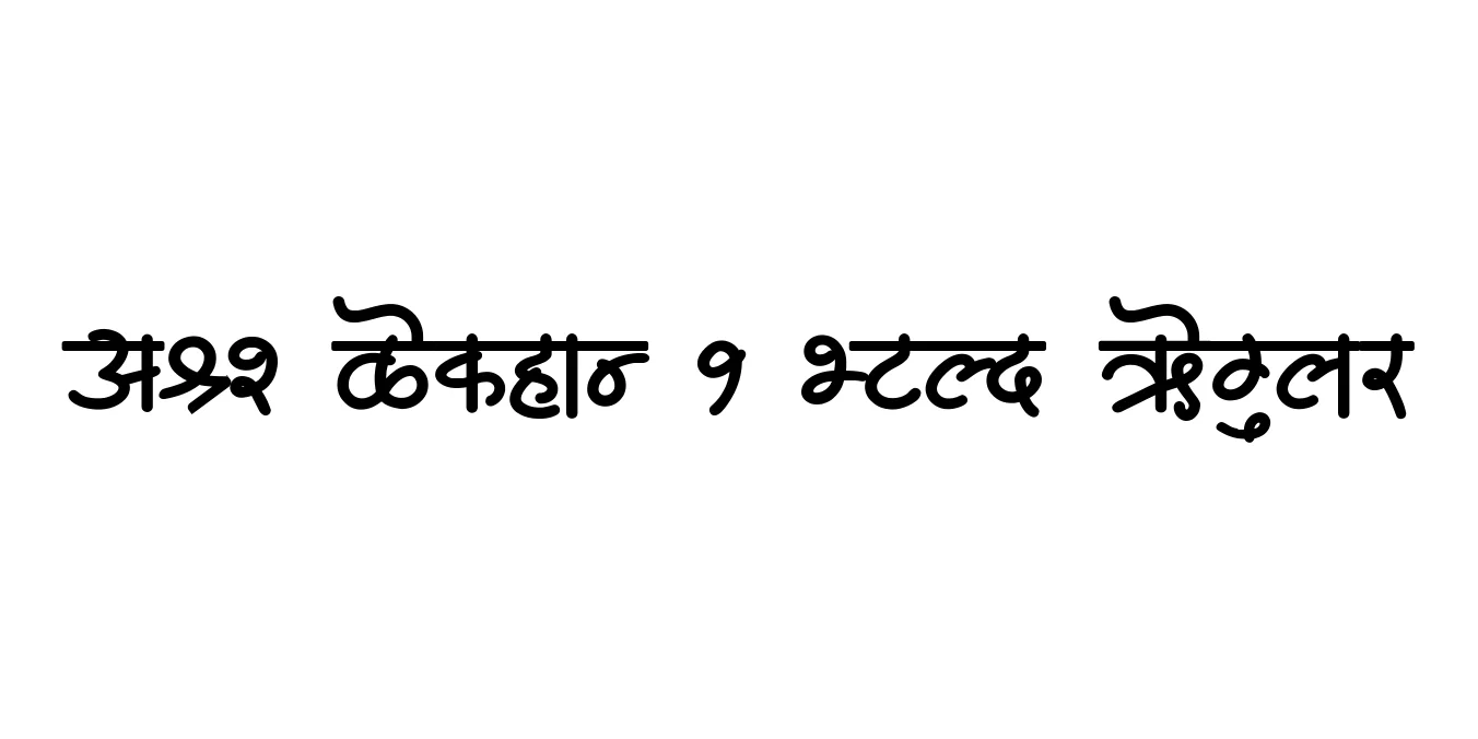 AMS Lekhan 1 Bold Regular Font Preview