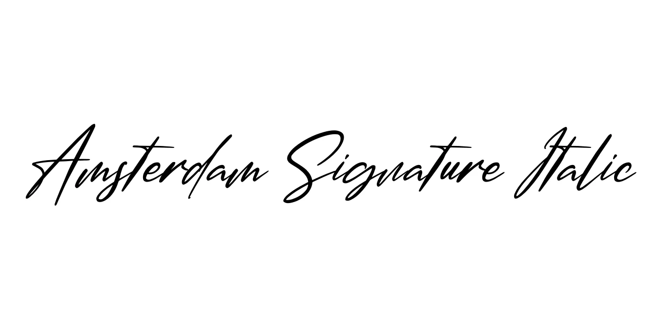 Amsterdam Signature Italic Font Preview
