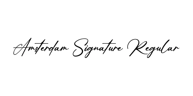 Amsterdam Signature Regular Font Preview