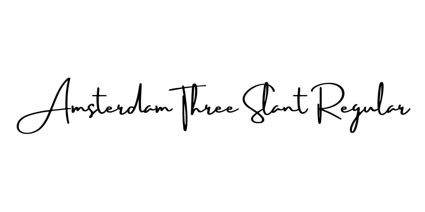 Amsterdam Three Slant Regular Font Preview