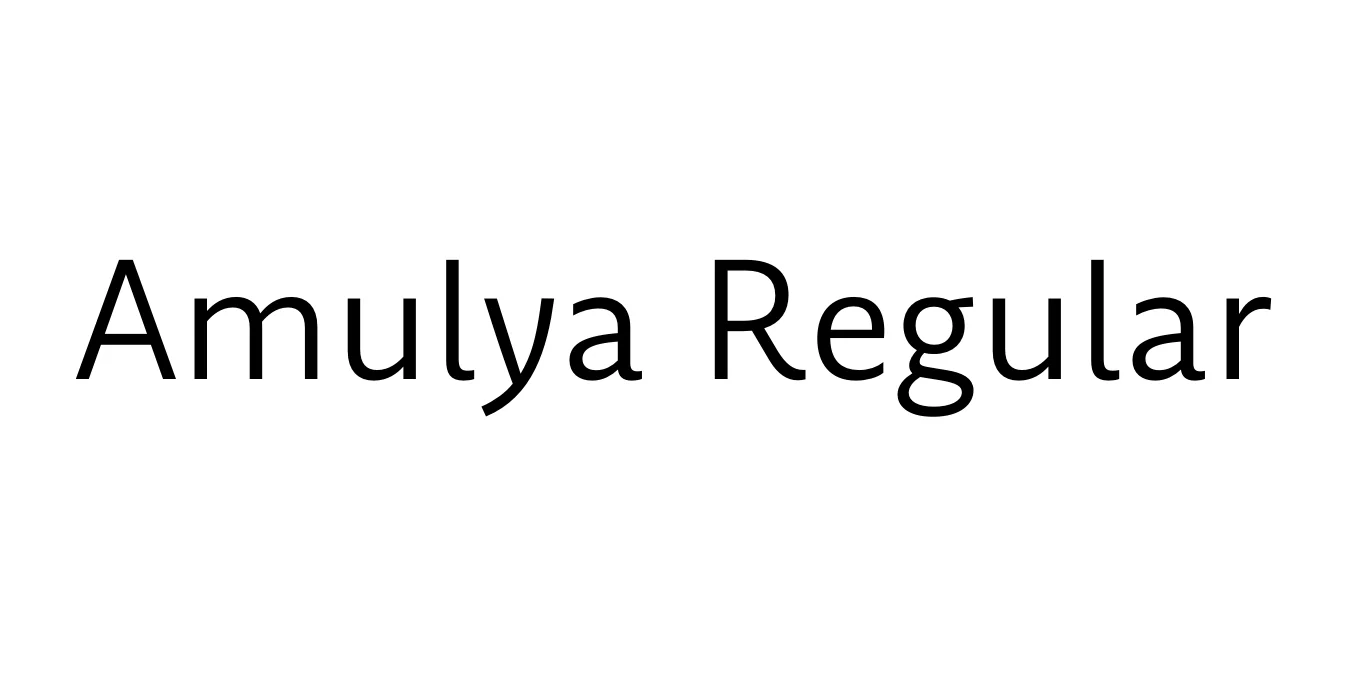 Amulya Regular Font Preview