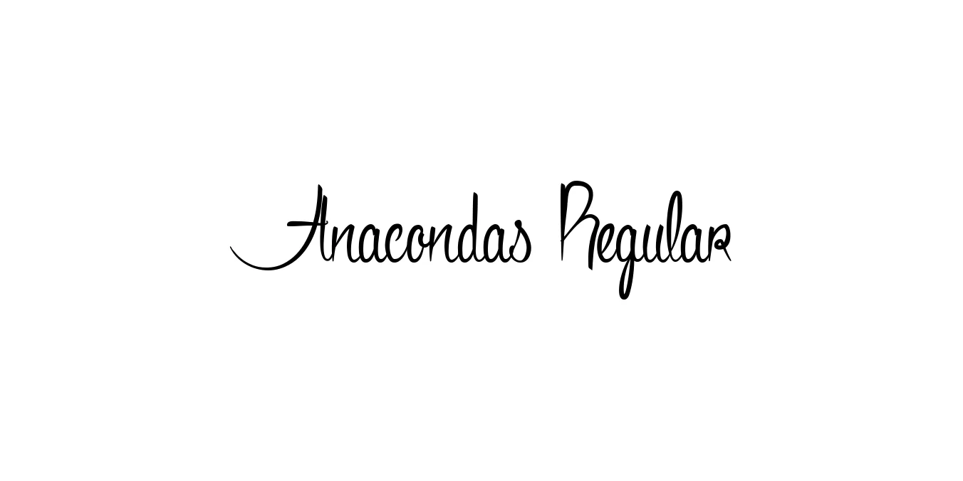 Anacondas Regular Font Preview