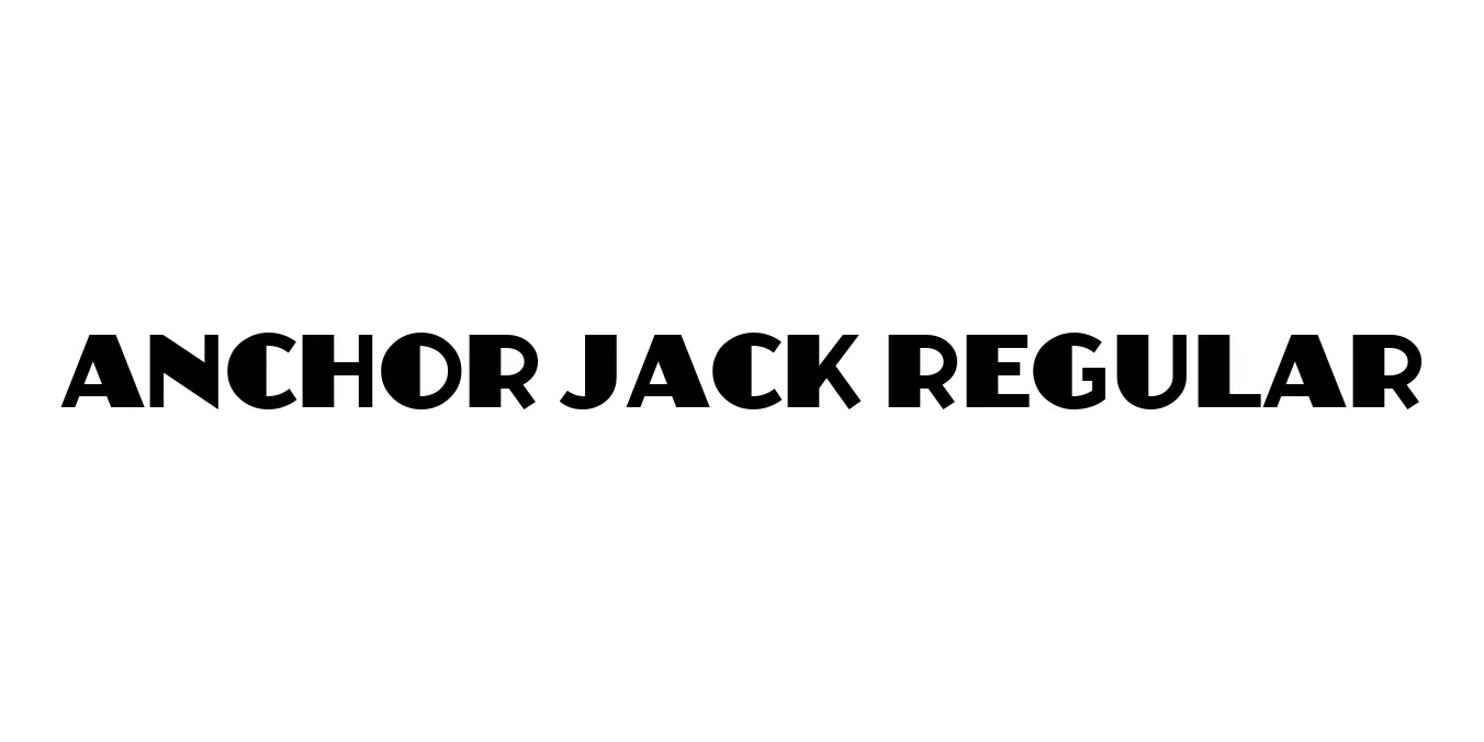 Anchor Jack Regular Font Preview