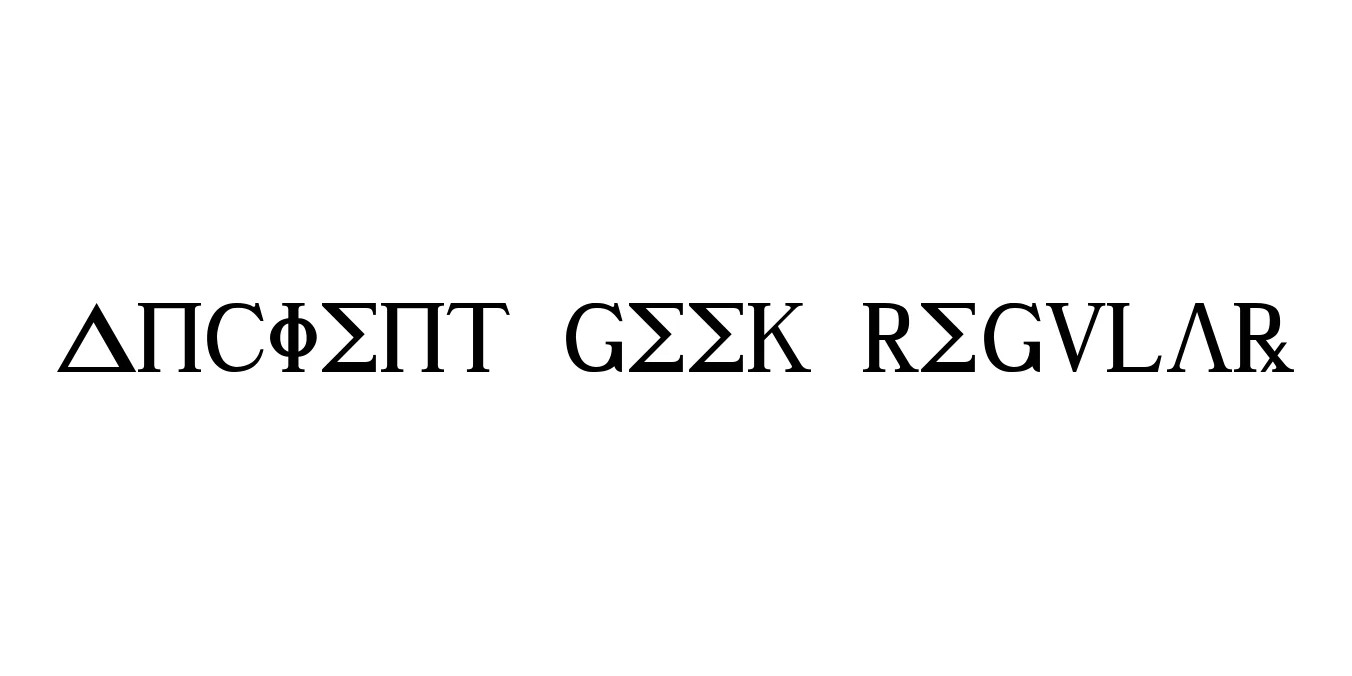 Ancient Geek Regular Font Preview