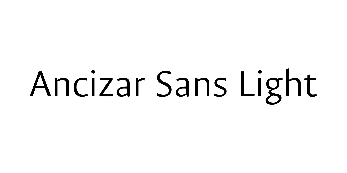 Ancizar Sans Light Font Preview