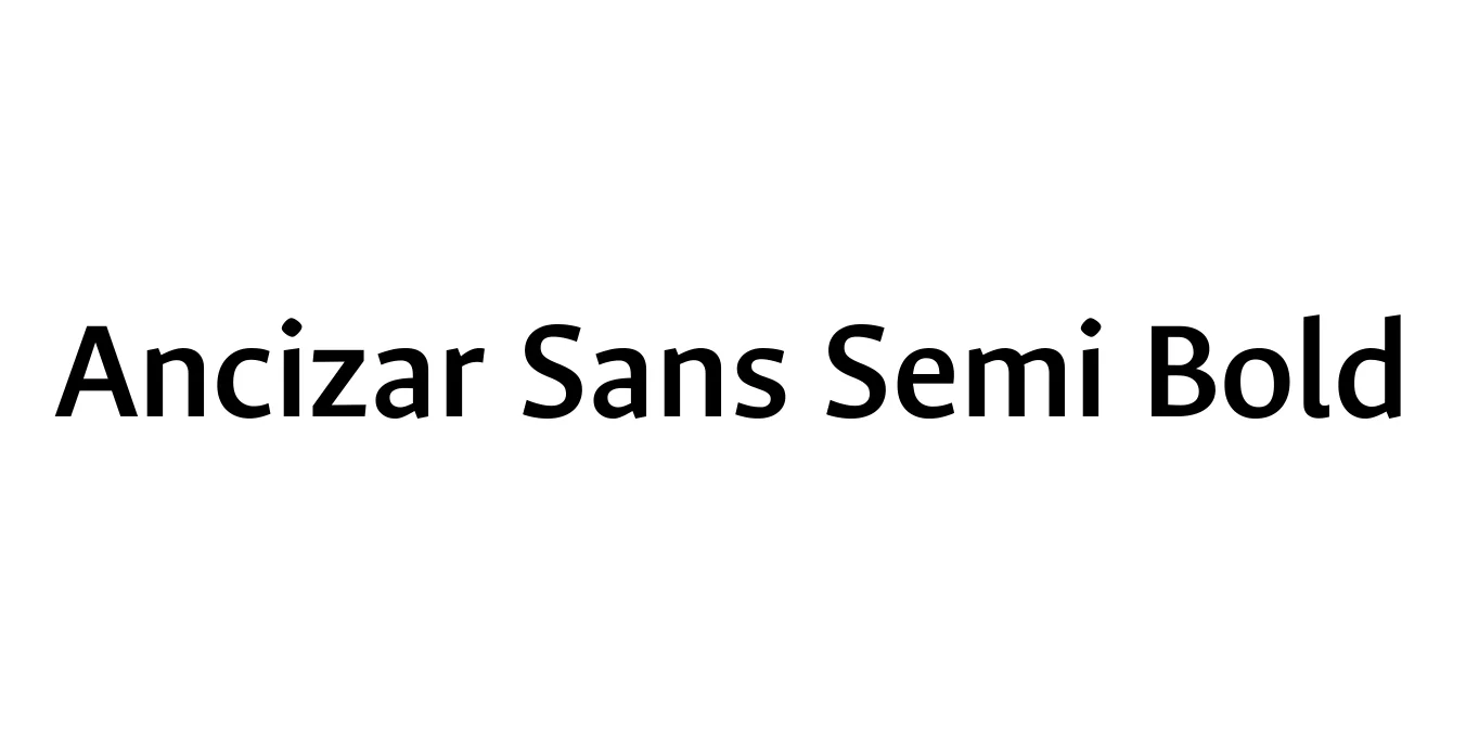 Ancizar Sans Semi Bold Font Preview