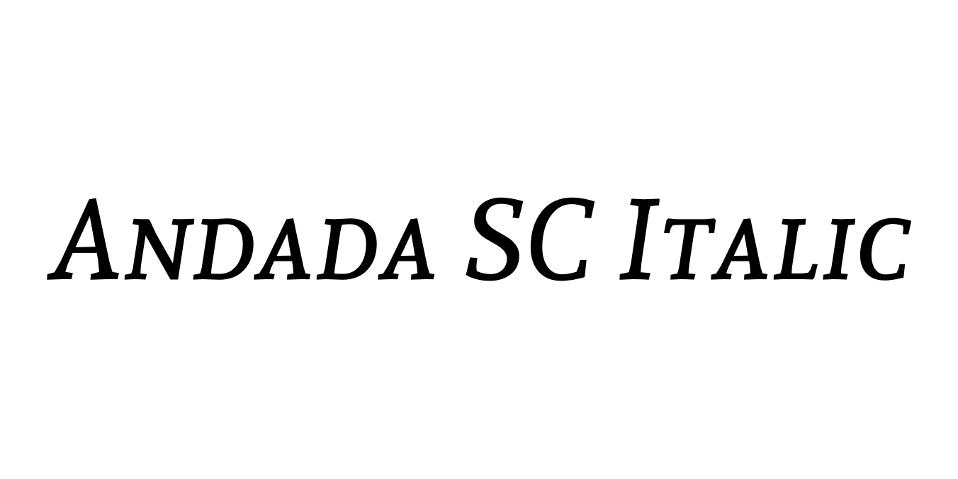 Andada SC Italic Font Preview