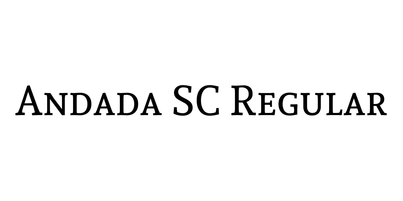 Andada SC Regular Font Preview