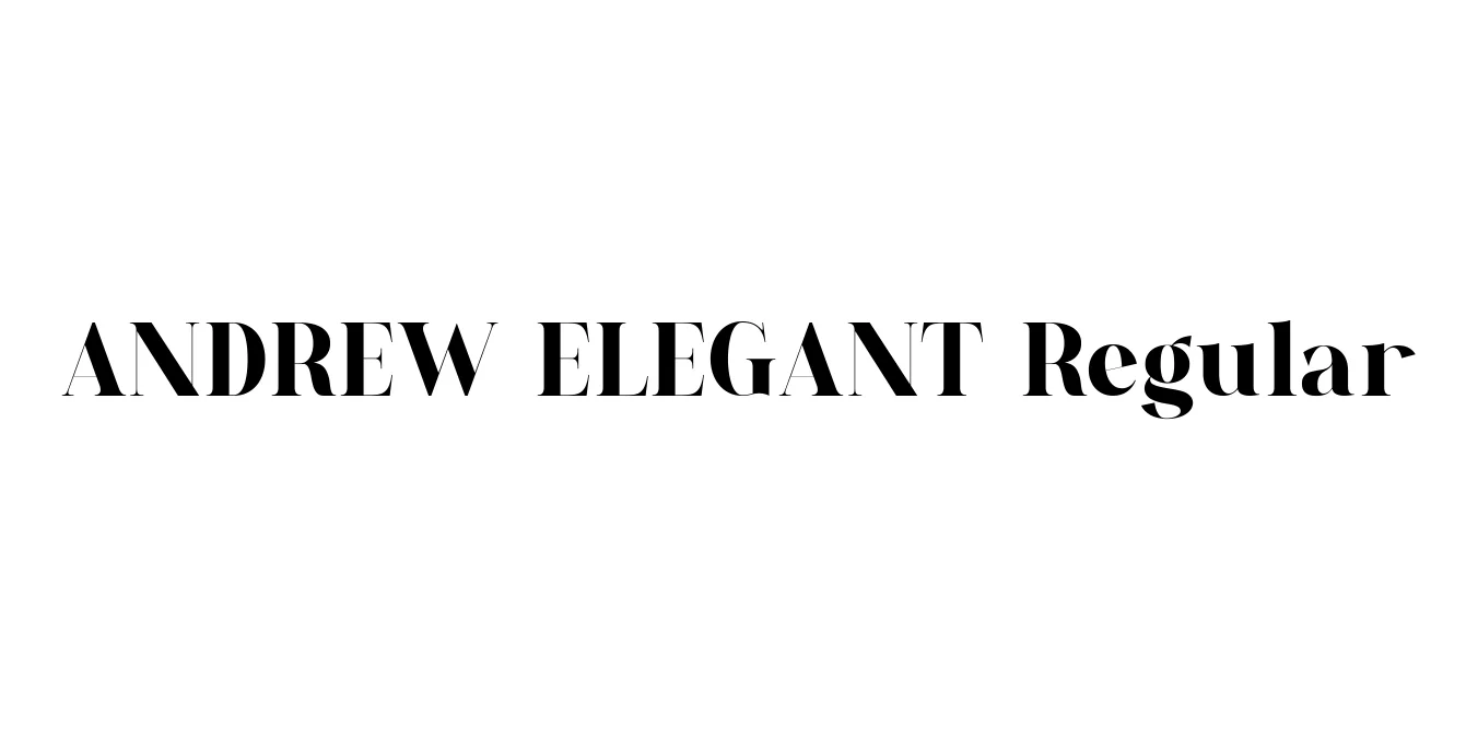ANDREW ELEGANT Regular Font Preview