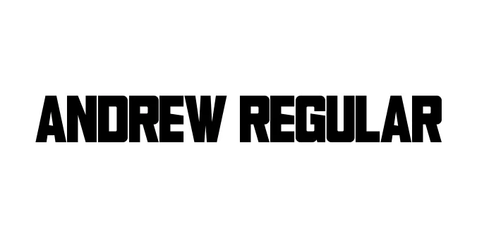Andrew Regular Font Preview
