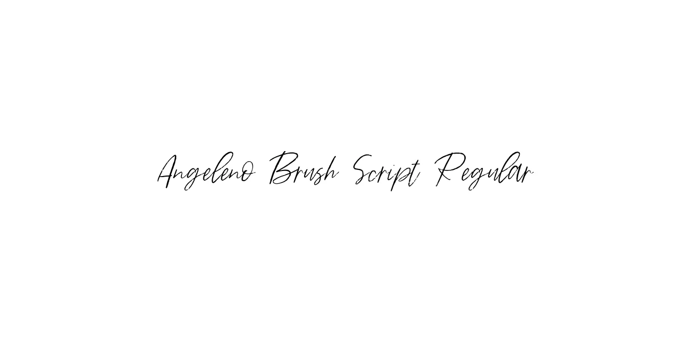 Angeleno Brush Script Regular Font Preview