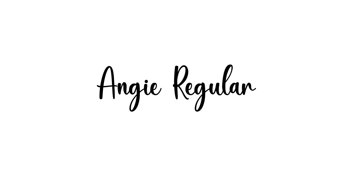 Angie Regular Font Preview