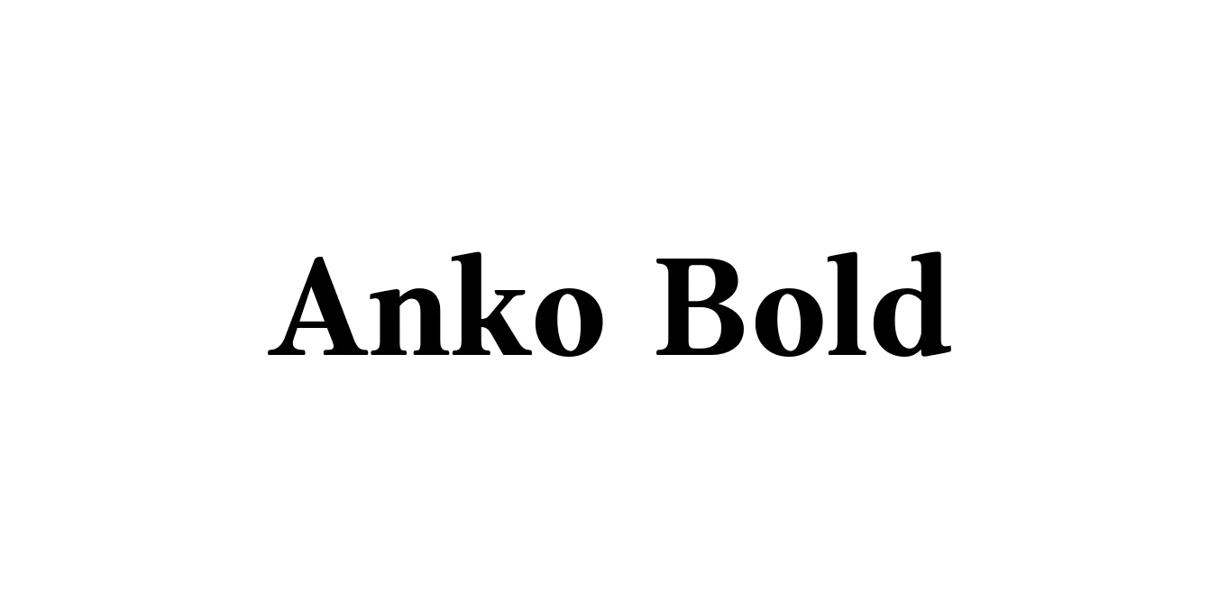 Anko Bold Font Preview
