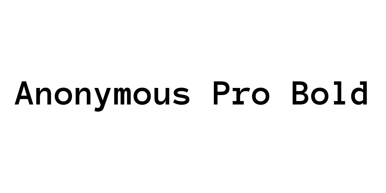 Anonymous Pro Bold Font Preview