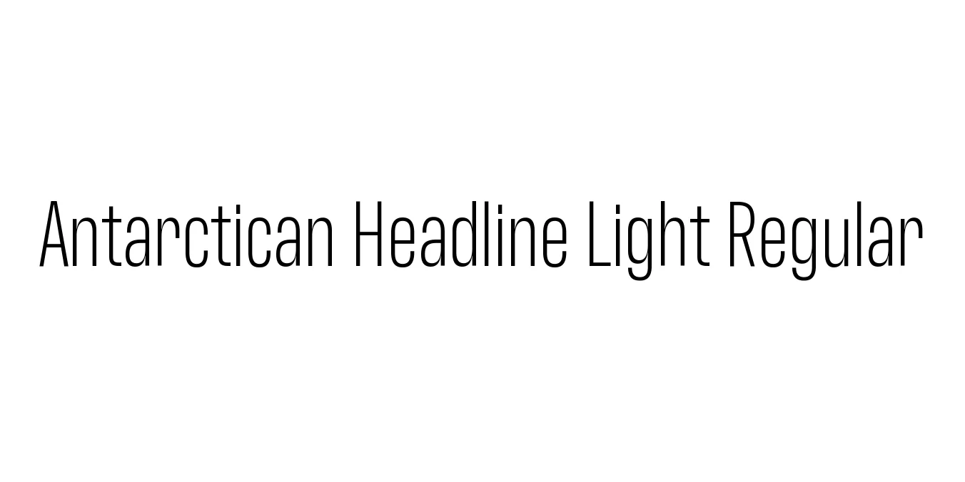 Antarctican Headline Light Regular Font Preview
