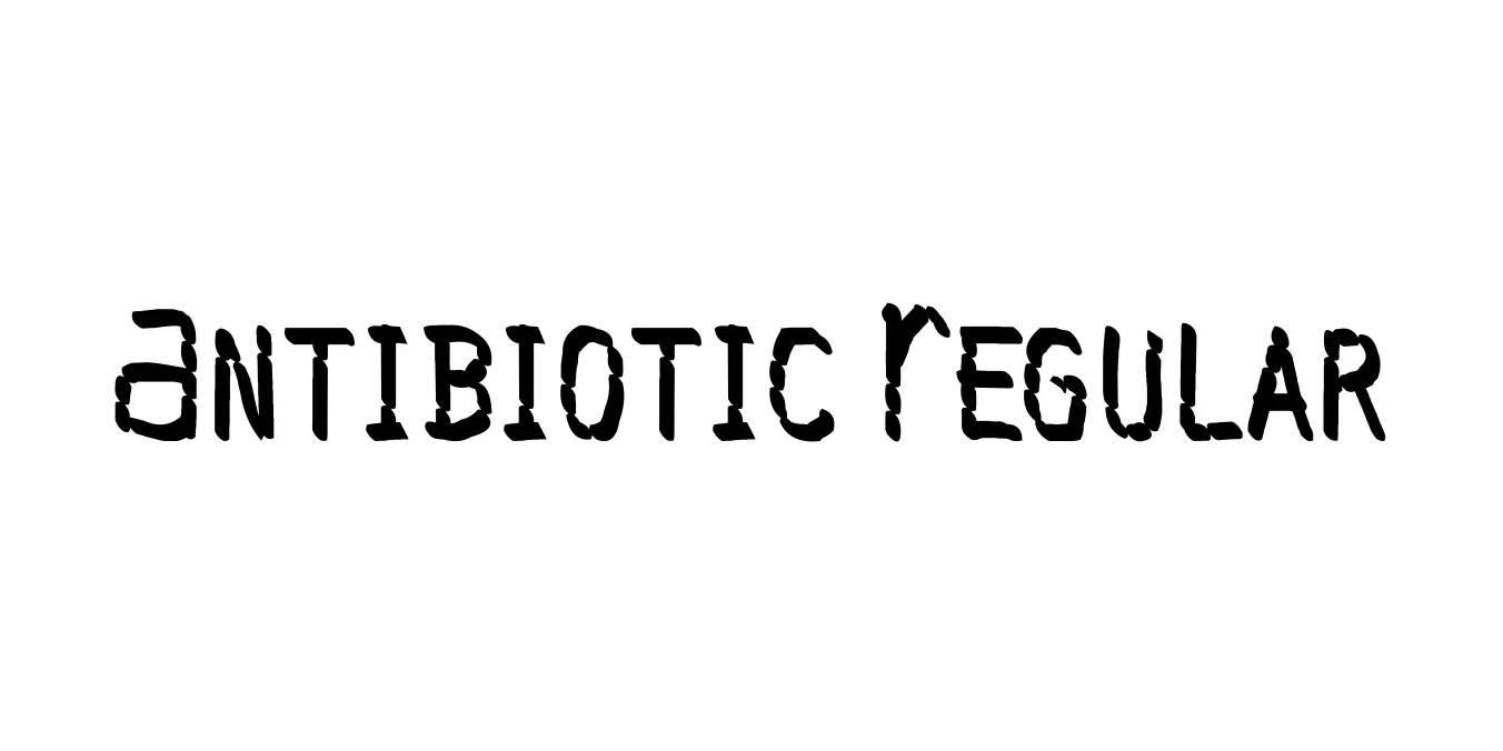 Antibiotic Regular Font Preview