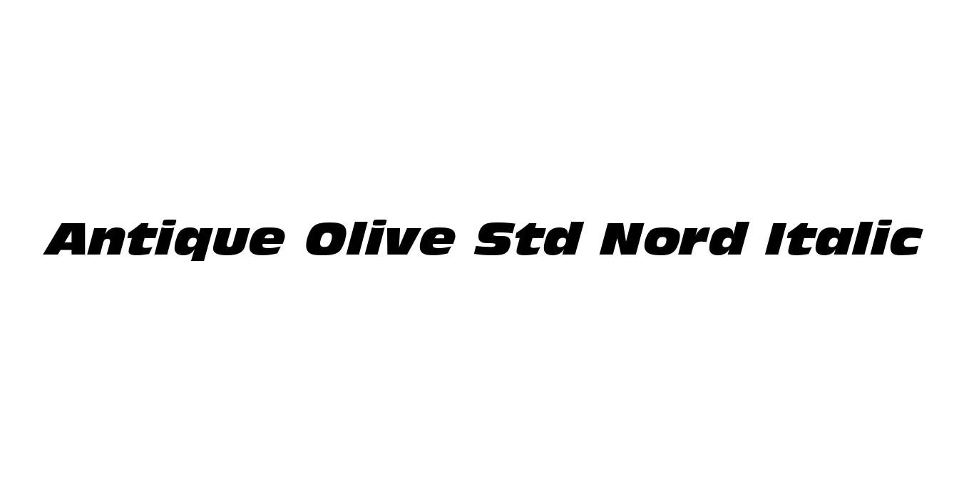 Antique Olive Std Nord Italic Font Preview