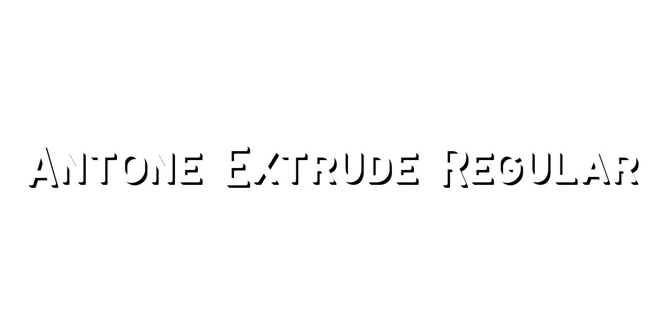 Antone Extrude Regular Font Preview