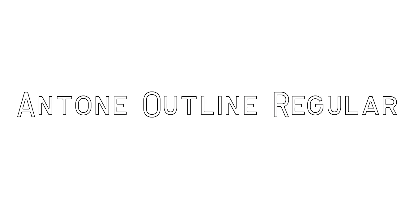 Antone Outline Regular Font Preview