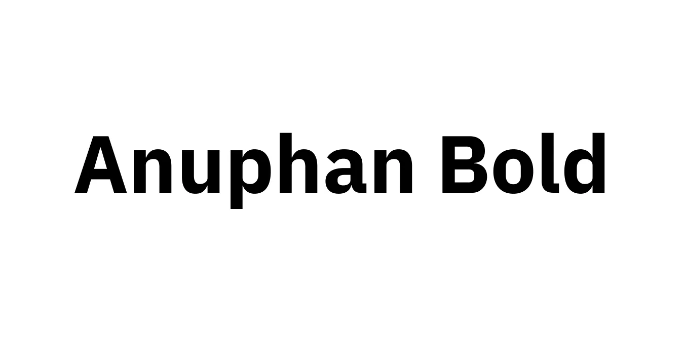 Anuphan Bold Font Preview