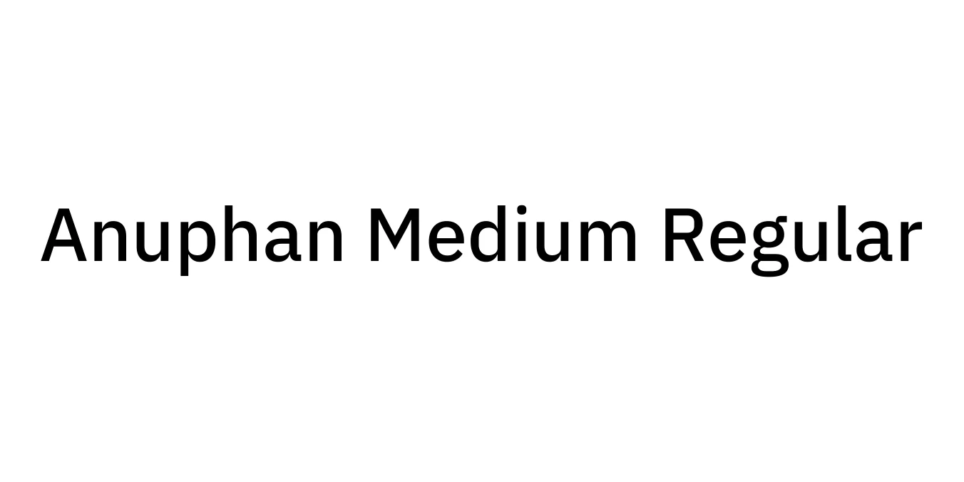 Anuphan Medium Regular Font Preview