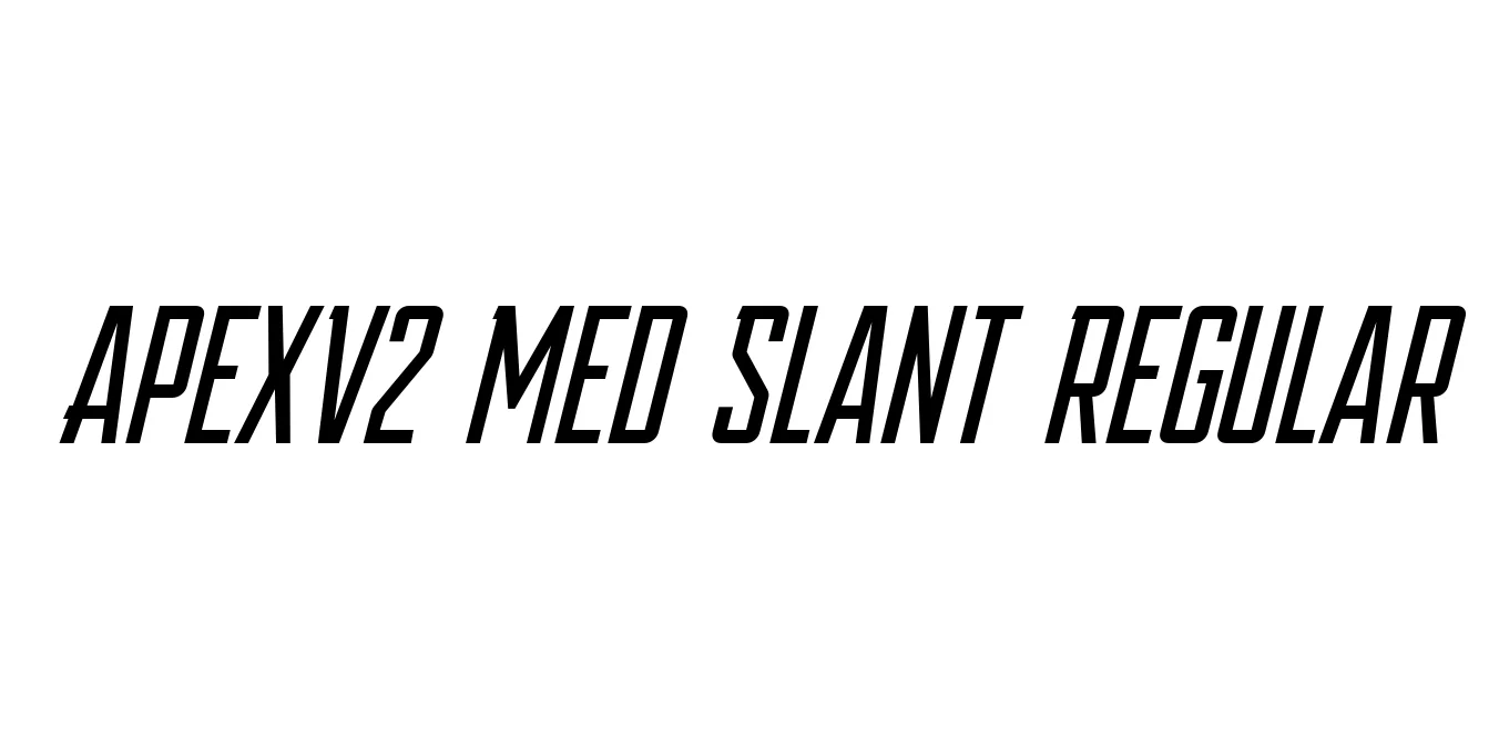 ApexV2 Med Slant Regular Font Preview