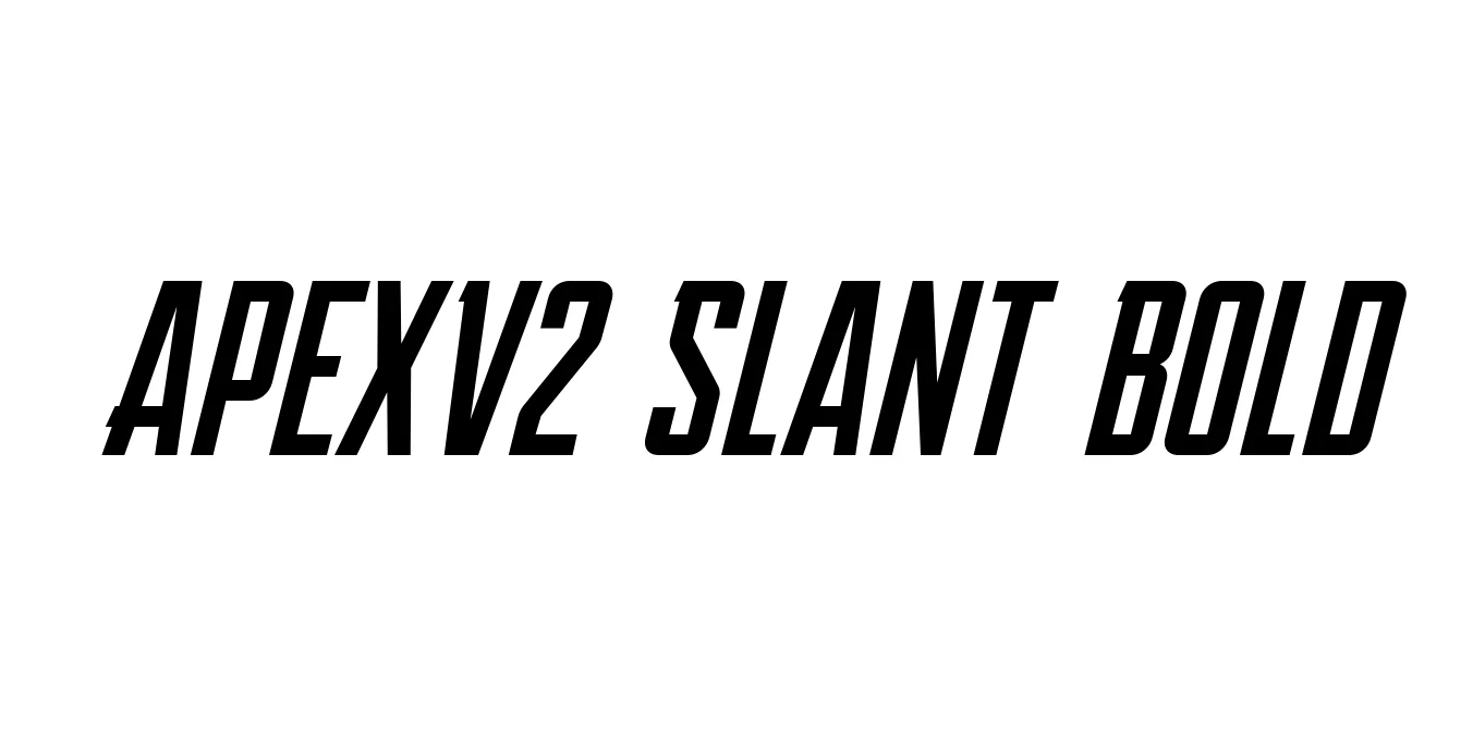 ApexV2 Slant Bold Font Preview