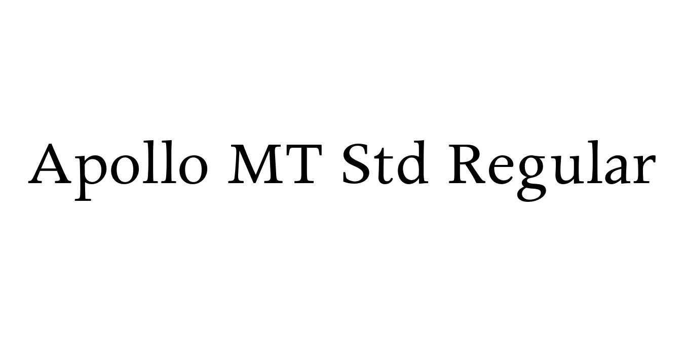 Apollo MT Std Regular Font Preview